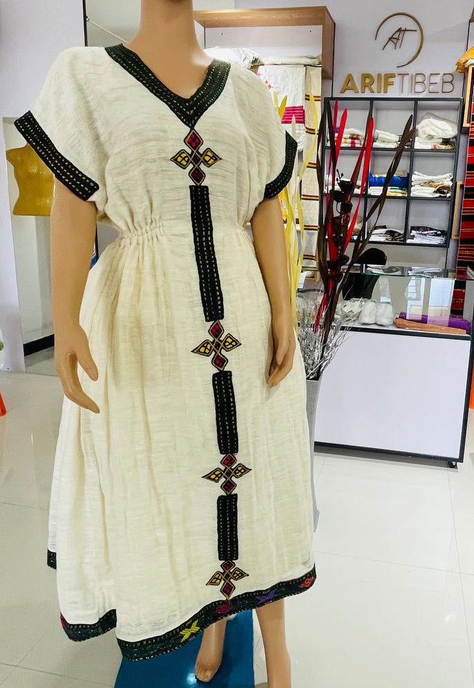Short Sleeve Fetil Ethiopian Eritrean Traditional Dress – ArifTibeb