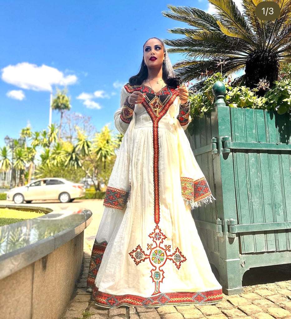 Golden Design Habesha Dress ArifTibeb Golden Design Habesha Dress ArifTibeb