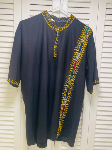 Luxury Black Traditional Dress Fabric – Handmade Artisan Weave