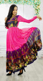 Pink Habesha Chiffon Dress