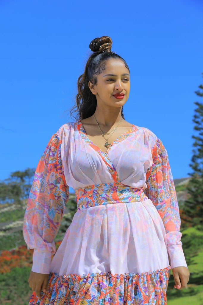 Tibeb Habesha Chiffon Dress ArifTibeb Tibeb Habesha Chiffon Dress ArifTibeb