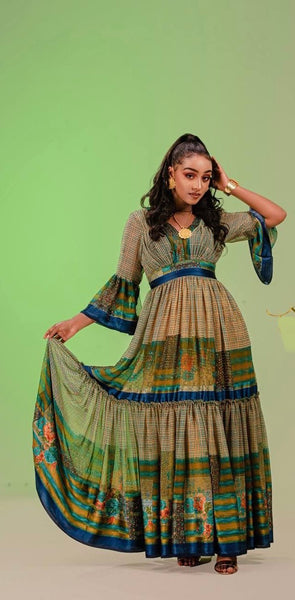 Ethiopian Eritrean Habesha Chiffon Dress – ArifTibeb